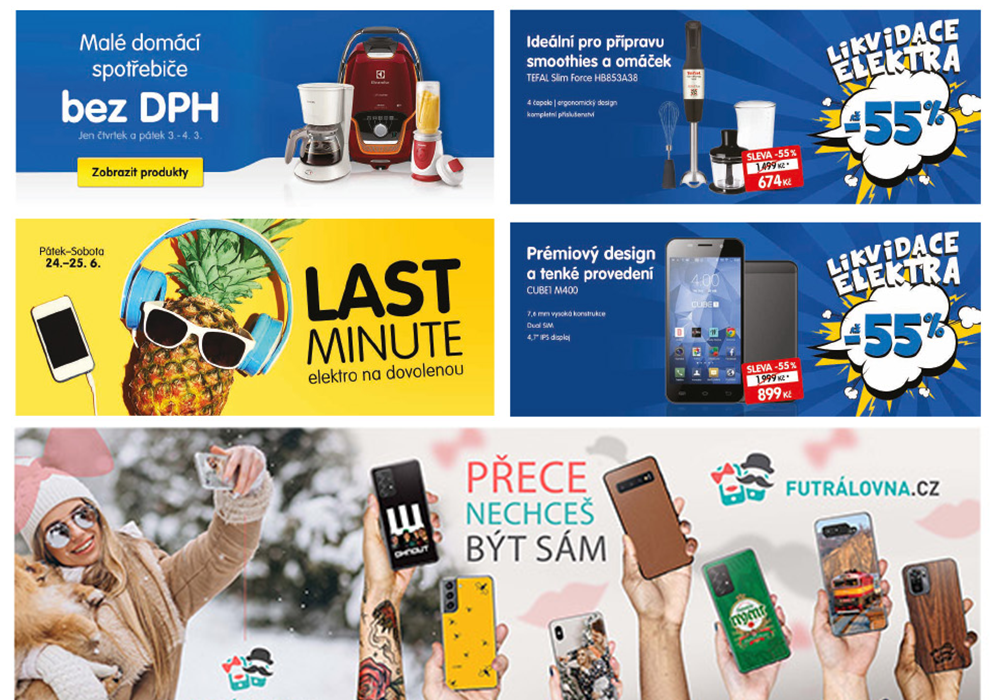 Reklamní bannery a vizuální styl značky